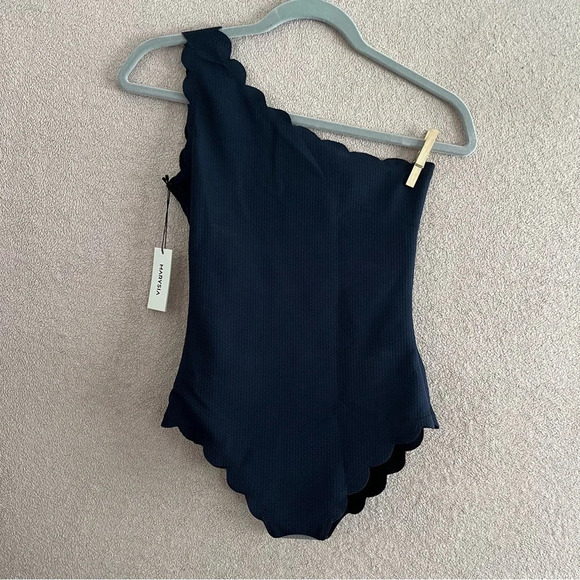 Marysia Black/Navy Blue Santa Barbara Reversible One-Piece Swimsuit-Women’s XS - Picture 10 of 15